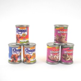 Dose Chappi / Wiskas, 1 Stück, Puppenstubenminiatur 1zu12